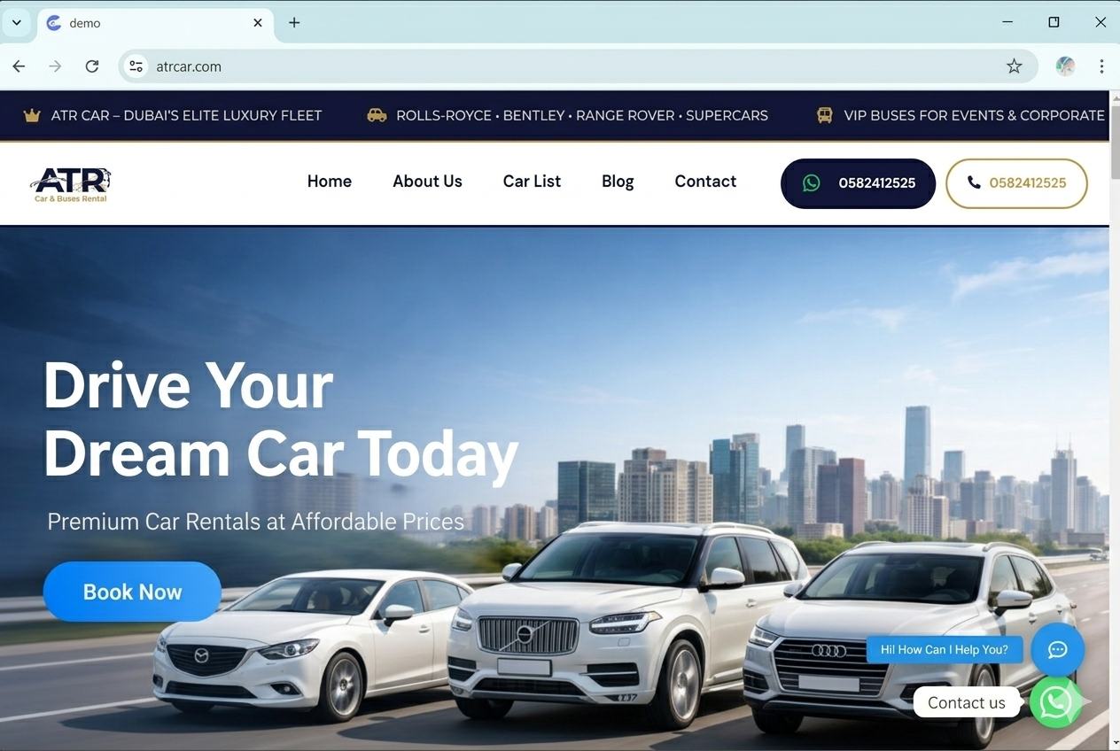 ATR Car Rental Dubai Screenshot